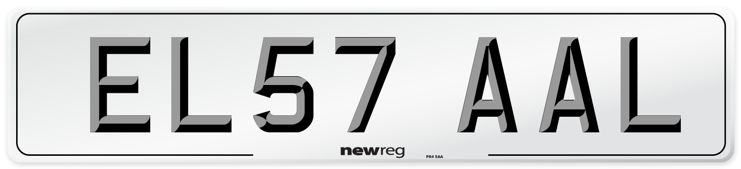 EL57 AAL Number Plate from New Reg
